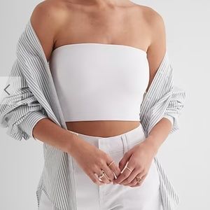 Express White Tube Top Size M